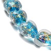 Handmade Dichroic Foil Glass Beads Strands DICH-U001-03F-3