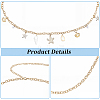 1Pc Summer Beach Alloy Starfish & Natural Shell & Imitation Pearl Tassel Waist Chains for Women AJEW-CY0003-27-6