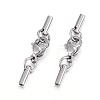 Tarnish Resistant 304 Stainless Steel Lobster Claw Clasps STAS-P146-A09-1.4mm-2