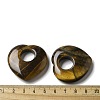 Natural Tiger Eye Hollow Pendants G-C167-06G-3