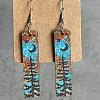 Wood Dangle Earrings WG80B52-04-1