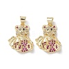 Brass Micro Pave Cubic Zirconia Pendants KK-M240-16-2