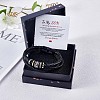 Word Love You Forever Braided Leather Triple Layer Multi-strand Bracelet JB750A-2