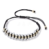 Adjustable Faceted Glass Nylon Cord Braided Bead Bracelets for Women Men BJEW-JB10369-1