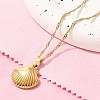 Summer Beach 304 Stainless Steel Pendant Rope Chain Necklaces for Women STAS-Z108-01G-07-1