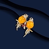 Magpie Alloy Rhinestone Brooches for Backpack Clothes PW-WG4E8D5-01-4