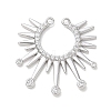 Brass Micro Pave Clear Cubic Zirconia Connector Charms CU-CBAEC29-01P-1