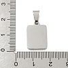 304 Stainless Steel Pave Natural White Shell Pendants STAS-S130-03P-J-3