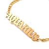 Constellation 202 Stainless Steel Figaro Chain Link Bracelets for Women Men AJEW-U006-01H-2