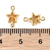 SHEGRACE Brass Pave Cubic Zirconia Star Connector Charms XGRQ2O165-441C-G-3