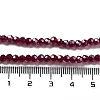 Electroplate Transparent Glass Beads Strands EGLA-A035-T3mm-A02-4