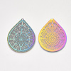 Ion Plating(IP) 304 Stainless Steel Filigree Big Pendants STAS-S108-32-2