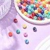 200Pcs Opaque Acrylic Beads MACR-FP0001-17A-5