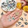 50Pcs 10 Styles Rack Plating Alloy Enamel Pendants ENAM-CJ0003-10-4