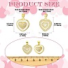 2Pcs 2 Styles Brass Pave Natural Shell Pendants KK-CJ0003-40B-2