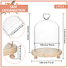 Heart Glass Dome Cover AJEW-WH0505-28B-2