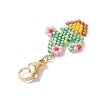 Cactus Glass Seed Beaded Pendant Decorations HJEW-MZ00139-4