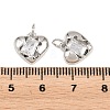 Valentine's Day Brass Micro Pave Clear Cubic Zirconia Charms KK-H292-52C-P-3