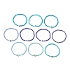 10Pcs Glass Seed Beads Stretch Bracelets for Women BJEW-MZ00242-1