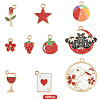 10Pcs 10 Styles Alloy Enamel Pendants ENAM-YW0006-31-1