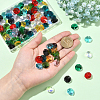 100Pcs 10 Colors Electroplate Glass Links Connectors EGLA-YW0005-58-5
