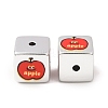 Printed Plating Acrylic Beads AC-CBA655C-17D-2