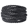 Flat PU Leather Braided Cord OCOR-WH0086-87B-02-1