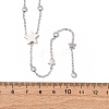 304 Stainless Steel Crystal Rhinestone Star Lariat Necklaces NJEW-R026-15P-5