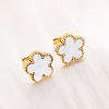 Elegant Vintage Floral 201 Stainless Steel Stud Earrings for Women FR2099-3-3