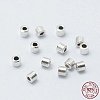 Rhodium Plated 925 Sterling Silver Crimp Beads STER-L063-04P-3