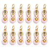 12Pcs Real 18K Gold Plated Brass Pendants KK-ME0003-21-1