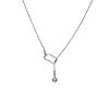 304 Stainless Steel Round Ball Slider Lariat Necklaces for Women WGD4E8A-02-3