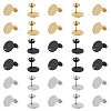 Unicraftale 30Pcs 3 Colors 304 Stainless Steel Stud Earring Findings STAS-UN0056-10-1