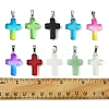 10Pcs 10 Colors Glass Pendant GLAA-FS0001-83-5