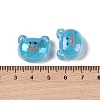 Glitter Plated Animal Resin Cabochons RESI-H163-10B-3