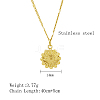 304 Stainless Steel Sunflower Pendant Necklaces for Women NO4072-1-2