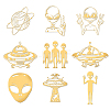 9Pcs Nickel Custom Self-adhesive Picture Stickers DIY-WH0450-186-1