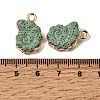 Dyed Synthetic Lava Rock Pendants G-P614-05G-11-3