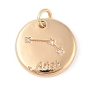 Brass with Clear Cubic Zirconia Pendants LS-KK-N256-24A-G-1