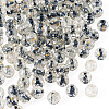 100Pcs Crackle Transparent Glass Beads GLAA-TADJ0001-12A-1