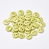2-Hole Flat Round Resin Sewing Buttons for Costume Design BUTT-E119-18L-15-1