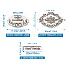 60Pcs 6 Style Tibetan Style Alloy Links Connectors PALLOY-TA0002-39-7