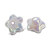 Iridescent Acrylic Bead Caps X-OACR-C021-08I-1