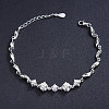 SHEGRACE Lovely Rhodium Plated 925 Sterling Silver Link Bracelet JB290A-3