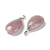 Natural Strawberry Quartz Pendants G-D084-01P-B19-3