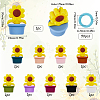 SUNNYCLUE Sunflower Silicone Knitting Needle Point Protectors DIY-SC0024-02-2