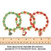 CCB Plastic & Glass Bead Bracelets BJEW-FS00029-3