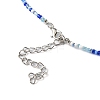 Alloy Enamel Heart Charm Necklace NJEW-PH01493-04-2