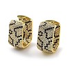 Rectangle Rack Plating Brass Micro Pave Clear Cubic Zirconia Hoop Earrings for Women KK-Z038-25G-1