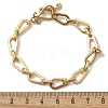 304 Stainless Steel Figaro Chains Bracelets for Women BJEW-R009-02G-5